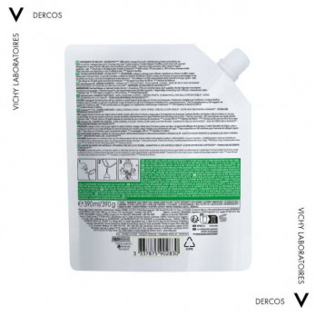 Vichy Dercos Anti-Dandruff DS Greasy Hair - Refill 390ml | Σαμπουάν κατά της Ξηροδερμίας, της Πιτυρίδας και του Κνησμού για Κανονικά - Λιπαρά Μαλλιά σε  Οικολογική Συσκευασία