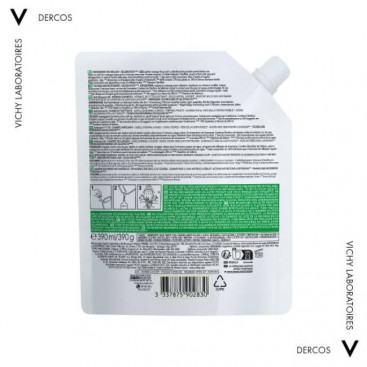 Vichy Dercos Anti-Dandruff DS Greasy Hair - Refill 390ml | Σαμπουάν κατά της Ξηροδερμίας, της Πιτυρίδας και του Κνησμού για Κανονικά - Λιπαρά Μαλλιά σε  Οικολογική Συσκευασία