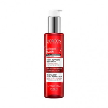 Vichy Dercos Collagen 17 Filler Pre-Shampoo,150ml | Θεραπεία πριν από το Σαμπουάν για Δράση κατά της Τριχόπτωσης και της Θραύσης των Μαλλιών