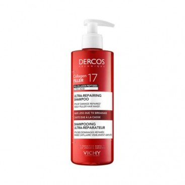 Vichy Dercos Collagen 17 Filler Ultra-Repairing Shampoo 400ml | Σαμπουάν για Δράση κατά της Τριχόπτωσης και της Θραύσης των Μαλλιών