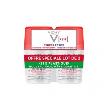 Vichy Deodorant Stress Resist Roll-On 72h 2x50ml | Εντατική Αποσμητική Φροντίδα 72h (με έκπτωση -50% στο δεύτερο προϊόν)