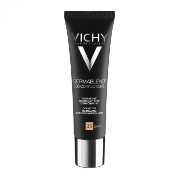Vichy Dermablend 3D Correction SPF19 PA++++ Νο35 SAND, 30ml |Διορθωτικό Make up για Επιδερμίδα με Τάση Ακμής