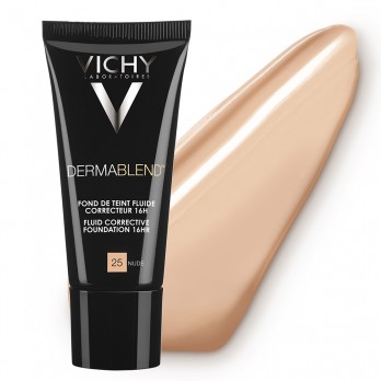 Vichy Dermablend Fluid Corrective Foundation  No25 Nude 30ml| Διορθωτικό Make-up με Λεπτόρευστη Υφή Απόχρωση Μέτρια 
