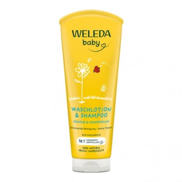 Weleda Baby Shampoo & Body Wash Calendula 200ml | Βρεφικό Σαμπουάν & Αφρόλουτρο με Καλέντουλα