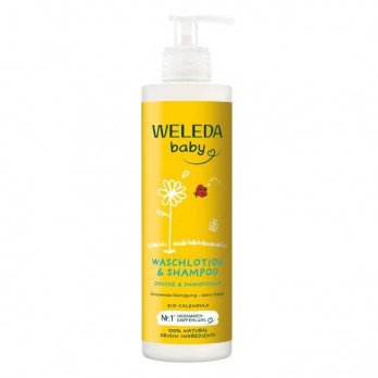 Weleda Baby Shampoo & Body Wash Calendula 400ml | Βρεφικό Σαμπουάν & Αφρόλουτρο με Καλέντουλα