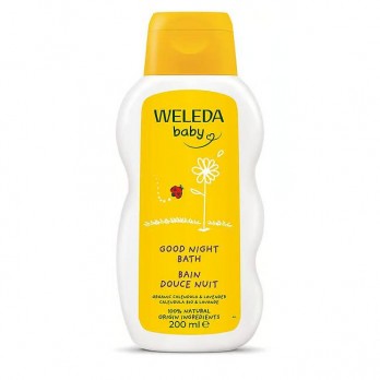 Weleda Baby Good Night Bath Bio-Calendula & Lavender 200ml | Βρεφικό Αφρόλουτρο με Καλέντουλα & Λεβάντα