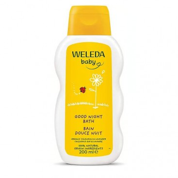 Weleda Baby Good Night Bath Bio-Calendula & Lavender 200ml | Βρεφικό Αφρόλουτρο με Καλέντουλα & Λεβάντα